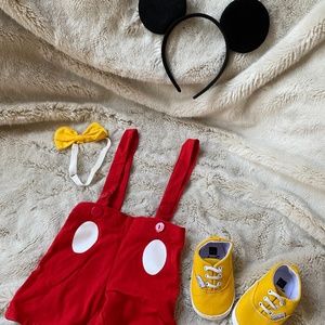 Mickey Mouse Shorts With Ears And Shoes